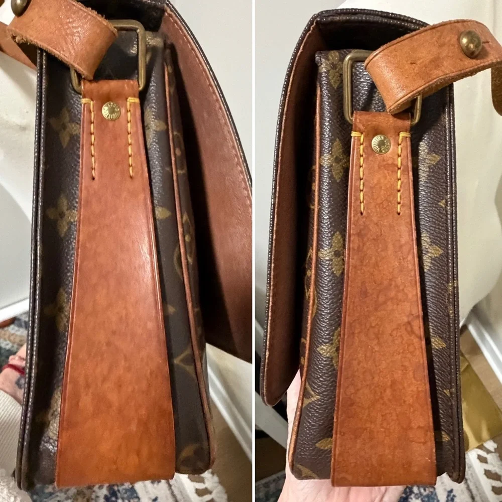 Louis Vuitton Cartouchiere GM Monogram Crossbody Shoulder Bag Vintage - Picture 3 of 16